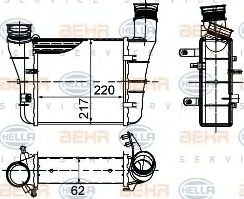 Интеркулер BEHR HELLA SERVICE 8ML 376 899-121