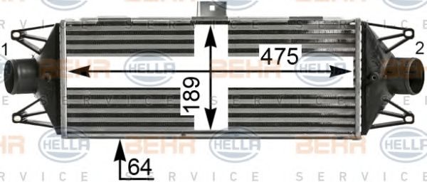 Интеркулер BEHR HELLA SERVICE 8ML 376 900-451