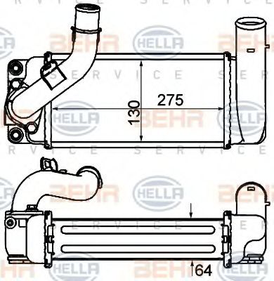 Интеркулер BEHR HELLA SERVICE 8ML 376 910-071