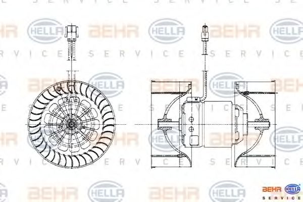 Вентилятор салона BEHR HELLA SERVICE 8EW009159201