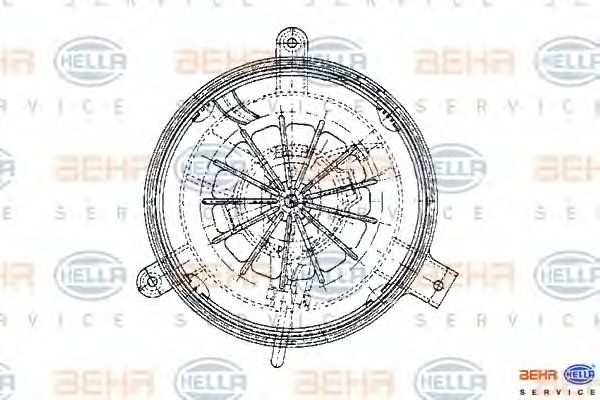 Вентилятор салона BEHR HELLA SERVICE 8EW009159251