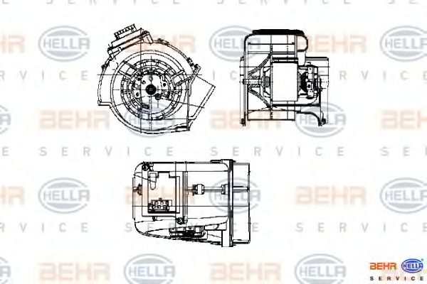 Вентилятор салона BEHR HELLA SERVICE 29509