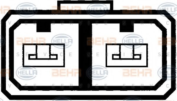 Вентилятор, конденсатор кондиционера BEHR HELLA SERVICE 8EW009157301