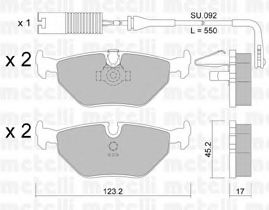 Комплект тормозных колодок, дисковый тормоз METELLI 22-0210-0K