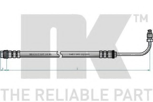 Тормозной шланг NK 853755