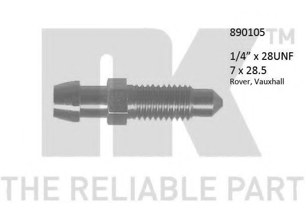 Болт воздушного клапана / вентиль NK 890105