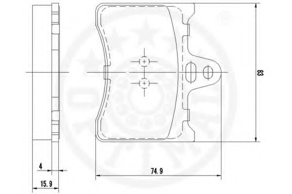 Комплект тормозных колодок, дисковый тормоз OPTIMAL 9175