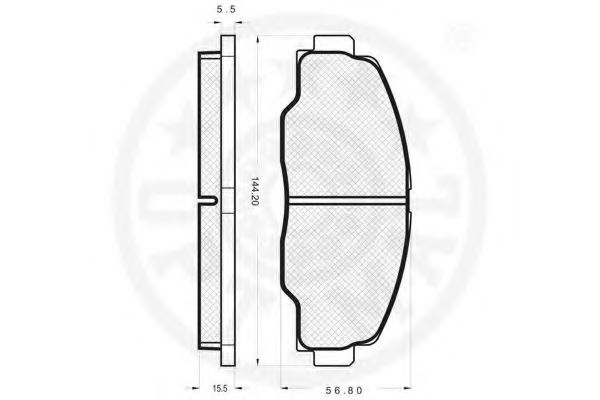 Комплект тормозных колодок, дисковый тормоз OPTIMAL 9622