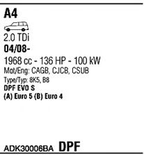Система выпуска ОГ FONOS ADK30006BA