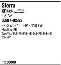 Система выпуска ОГ FONOS FO56068