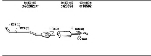 Система выпуска ОГ FONOS MBH14987