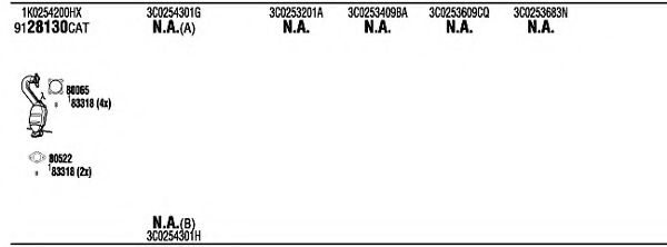 Система выпуска ОГ FONOS VWH27540