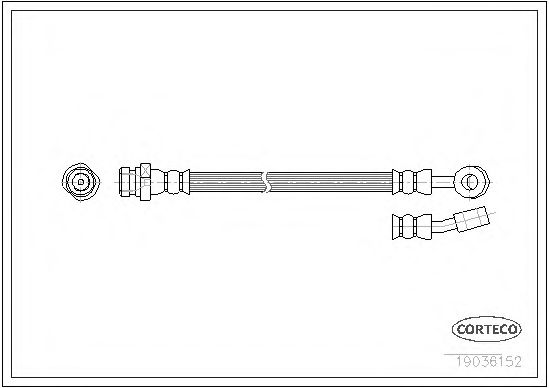 Тормозной шланг CORTECO 19036152