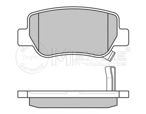 Комплект тормозных колодок, дисковый тормоз MEYLE 24885
