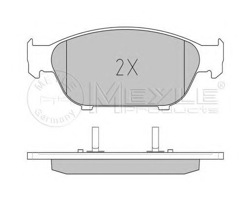 Комплект тормозных колодок, дисковый тормоз MEYLE 25158