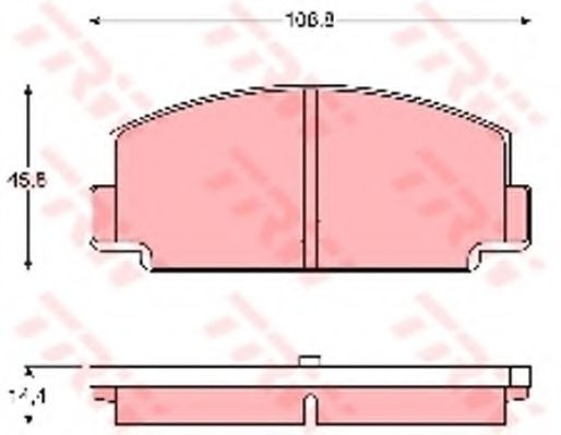 Комплект тормозных колодок, дисковый тормоз TRW 20563