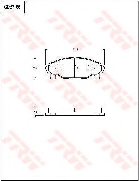 Комплект тормозных колодок, дисковый тормоз TRW GDB7188
