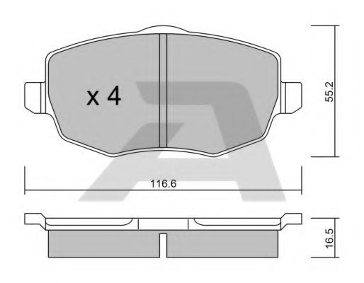 Комплект тормозных колодок, дисковый тормоз AISIN BPFI-1031