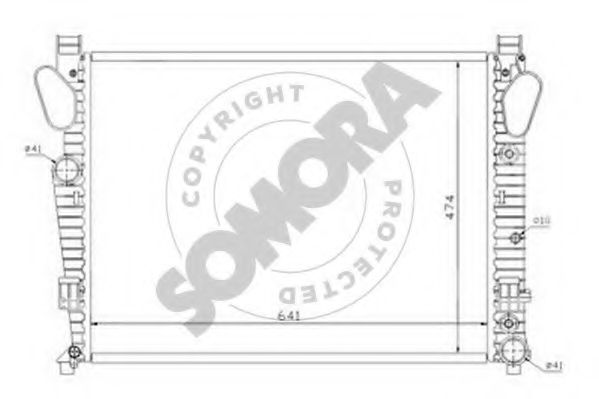 Радиатор, охлаждение двигателя SOMORA 174240