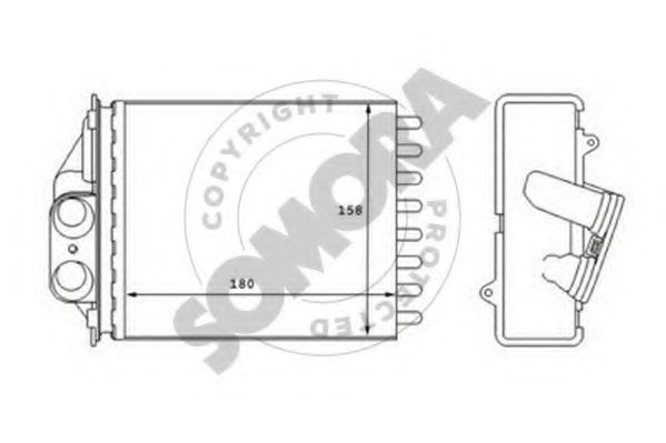 Теплообменник, отопление салона SOMORA 080250