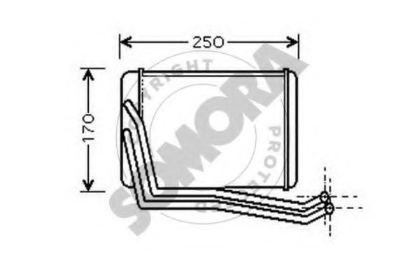 Теплообменник, отопление салона SOMORA 135050