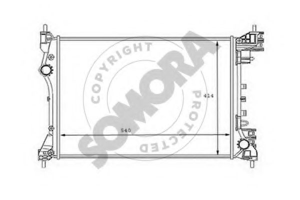 Радиатор, охлаждение двигателя SOMORA 013040