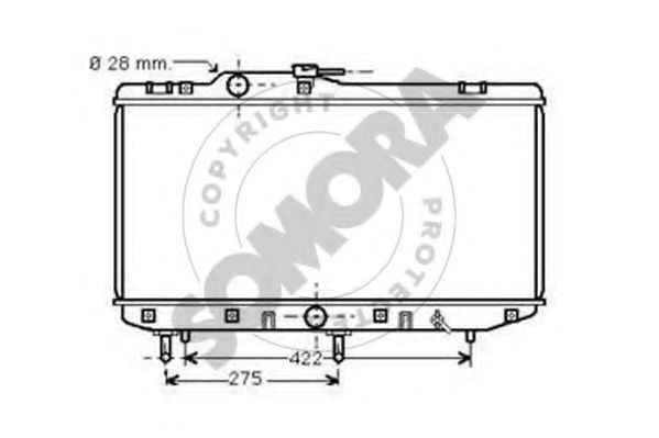 Радиатор, охлаждение двигателя SOMORA 310040A