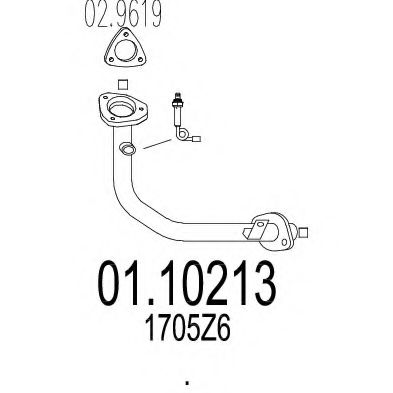 Труба выхлопного газа MTS 01.10213