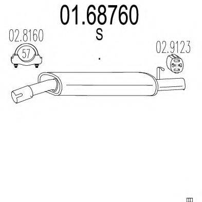 Глушитель выхлопных газов конечный ZARA 1793