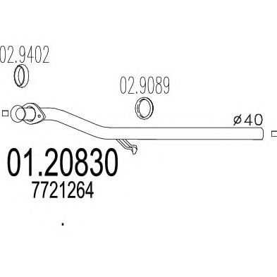 Труба выхлопного газа MTS 01.20830