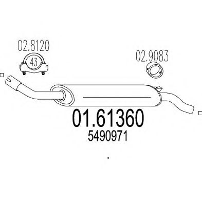 Глушитель выхлопных газов конечный CIA 13409