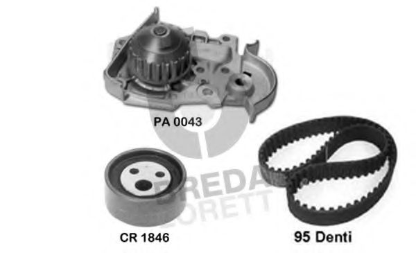 Водяной насос + комплект зубчатого ремня BREDA  LORETT KPA0057A