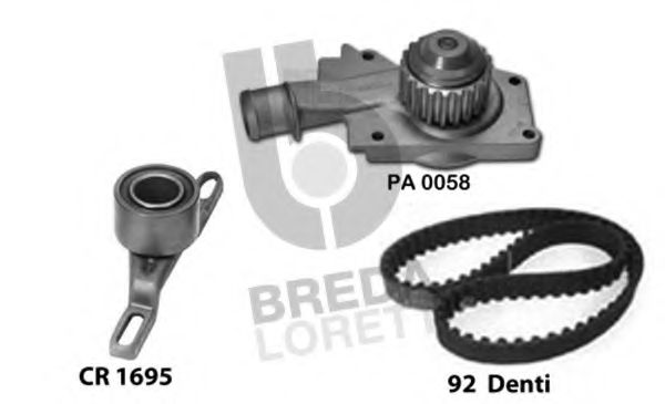 Водяной насос + комплект зубчатого ремня BREDA  LORETT KPA0134A
