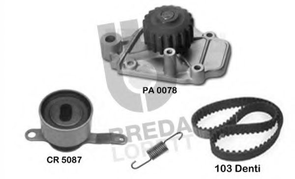 Водяной насос + комплект зубчатого ремня BREDA  LORETT KPA0175A