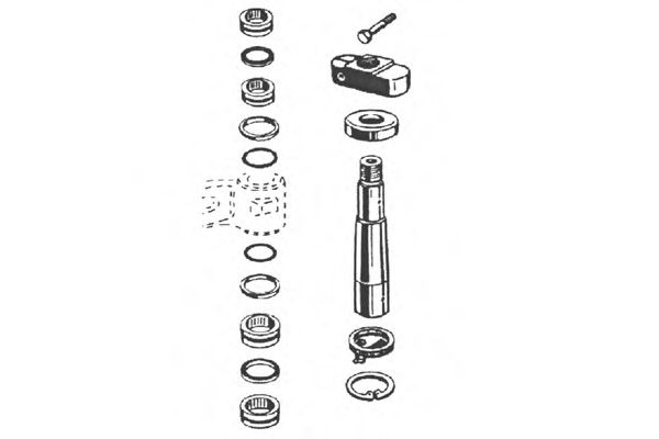Ремкомплект, шкворень поворотного кулака OCAP 0927374