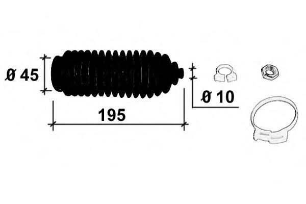 Комплект пылника, рулевое управление OCAP 0982389