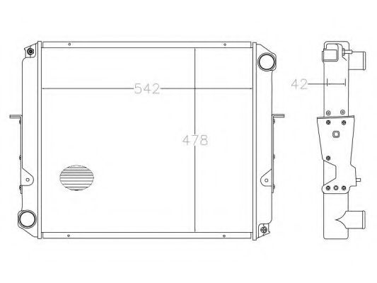 Радиатор, охлаждение двигателя NRF 50198