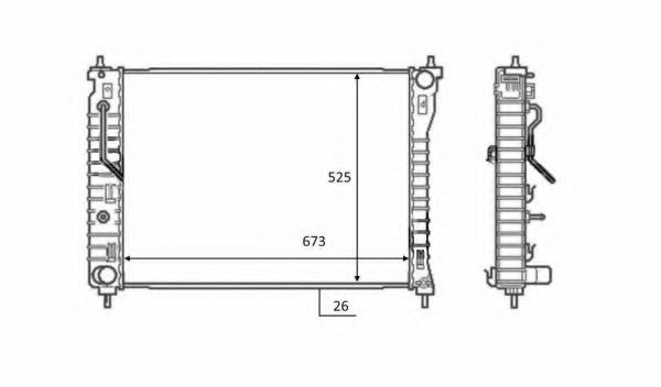 Радиатор, охлаждение двигателя NRF 58449