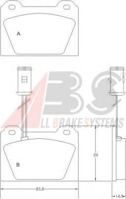 Комплект тормозных колодок, дисковый тормоз SIMER 224