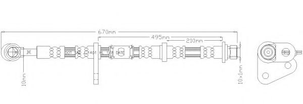 Тормозной шланг REMKAFLEX 4430