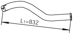Труба выхлопного газа DINEX 28655