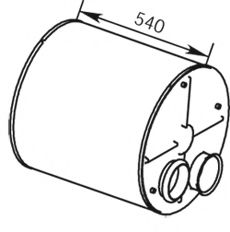 Средний глушитель выхлопных газов DINEX 21488