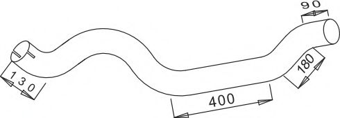 Труба выхлопного газа DINEX 54148