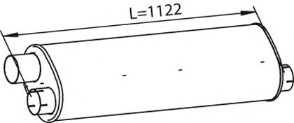 Средний / конечный глушитель ОГ ZARA 1262