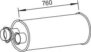 Средний / конечный глушитель ОГ DINEX 80460
