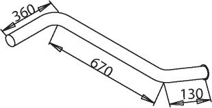 Труба выхлопного газа BORGES 3234