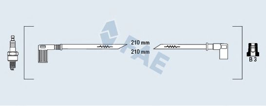 Комплект проводов зажигания FAE 85290