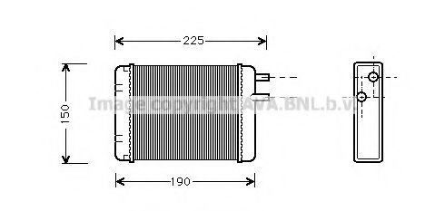 Теплообменник, отопление салона AVA QUALITY COOLING AU6083