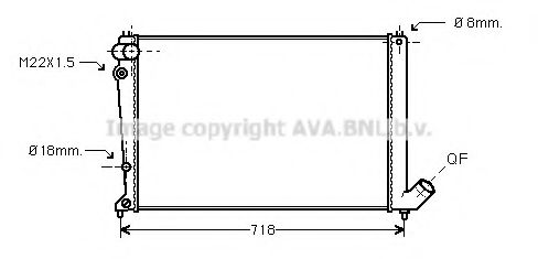 Радиатор, охлаждение двигателя AVA QUALITY COOLING CNA2107