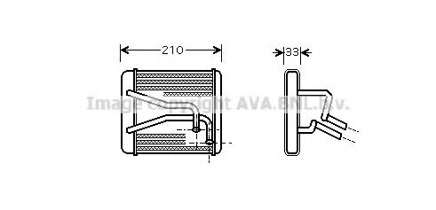 Теплообменник, отопление салона AVA QUALITY COOLING KA6049